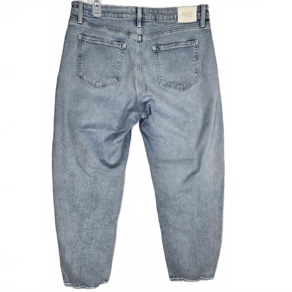 PAIGE Alexis High Rise Barrel Leg Jeans Light Wash Denim Women's Size 32 - Picture 2 of 9
